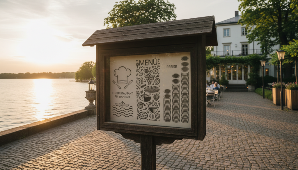 Clubrestaurant am Wannsee Menü Preise