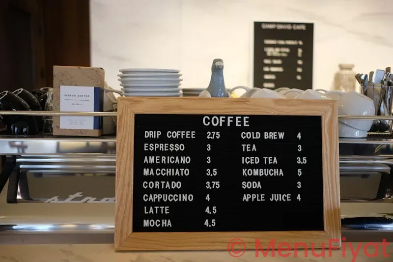 Coffe shop menus