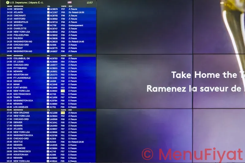 Menu on tv screen