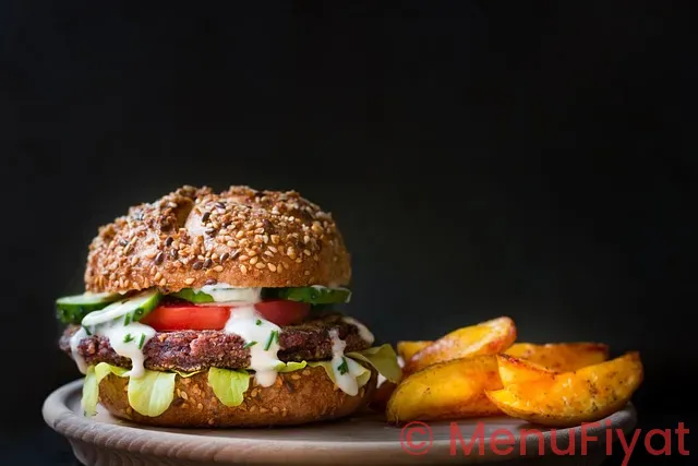 Menu types burger kebab