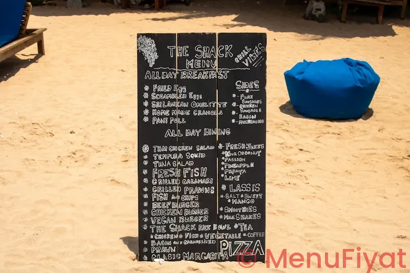 Submarine house menu and prices