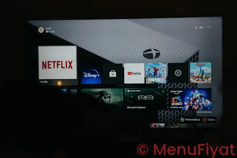 Tv menu display