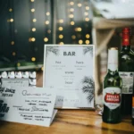 Wedding reception menus