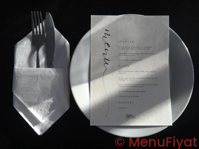 Wedding table menus Wedding table menus